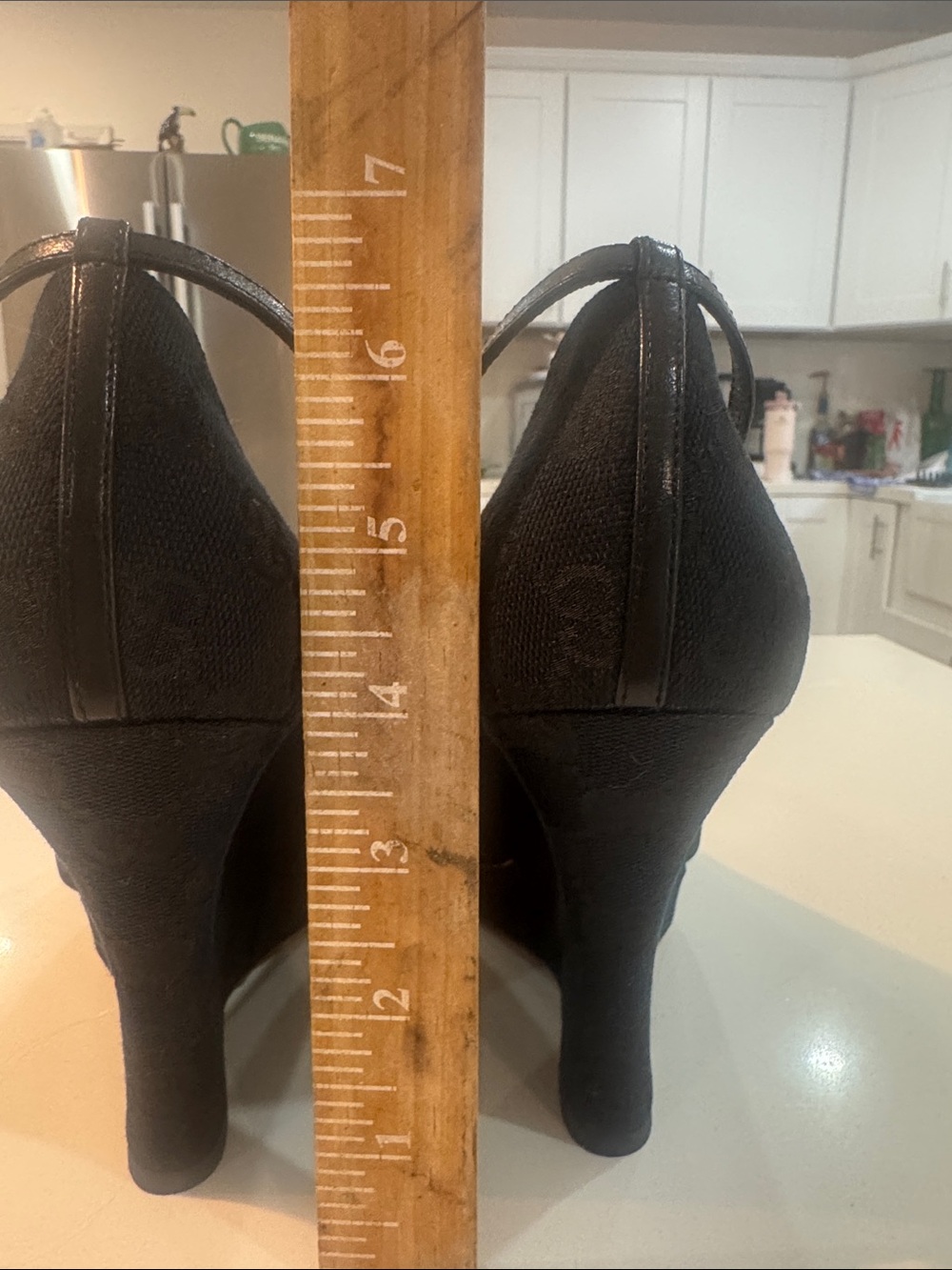 GUCCI “TOM FORD” Classic Black Women's Wedge Pumps with Ankle Strap - Picture 9 of 16